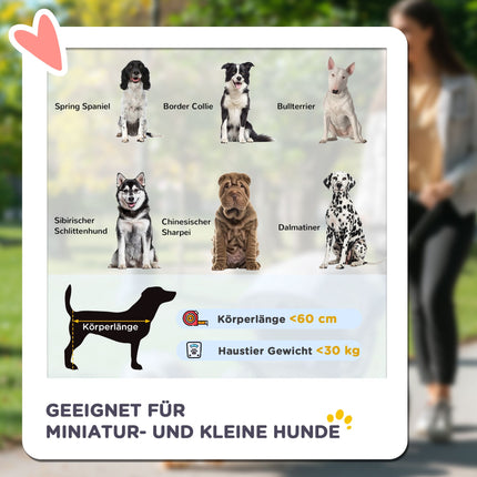Foldable Dog Stroller with Adjustable Canopy, Grey, 30kg Capacity