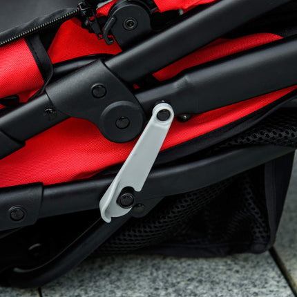 Foldable Dog Stroller with Sunshade, Red, 111x58x107 cm