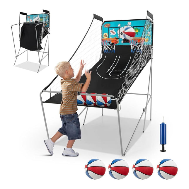 Foldable Electronic Basketball Arcade Game with 8 Modes