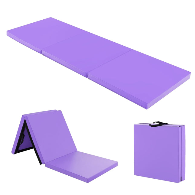 Opvouwbare oefenmat, draagbaar met handvatten, 180x60 cm