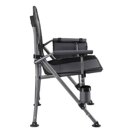 Foldable Fishing Chair With Cup Holder, 3 Pockets, Bag