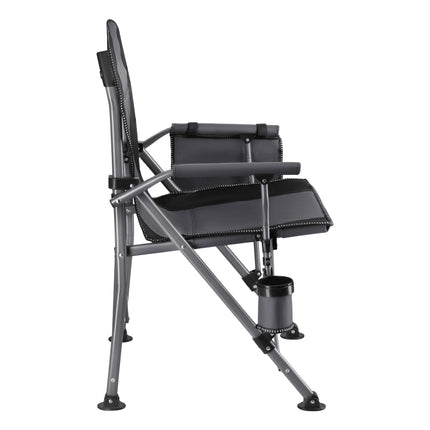 Foldable Fishing Chair With Cup Holder, 3 Pockets, Bag