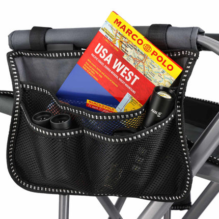 Foldable Fishing Chair With Cup Holder, 3 Pockets, Bag
