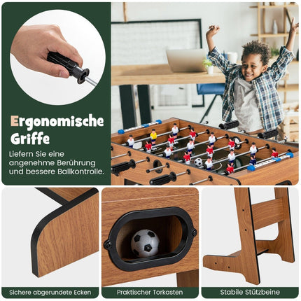 Foldable Foosball Table with Ergonomic Handle, 33x36x109 cm
