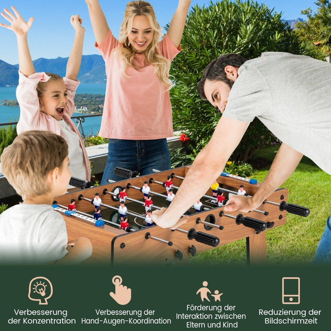 Foldable Foosball Table with Ergonomic Handle, 33x36x109 cm