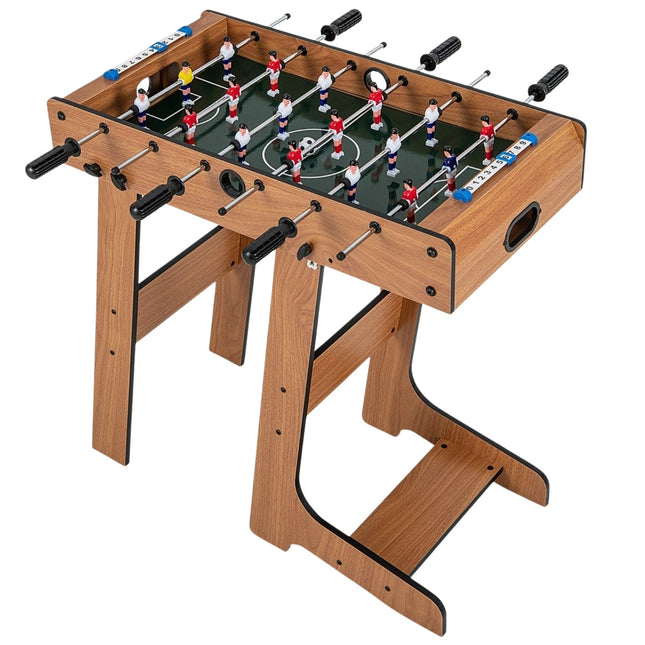 Foldable Foosball Table with Ergonomic Handle, 33x36x109 cm