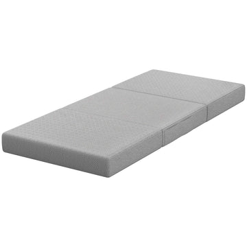 Foldable Gel Foam Mattress 90x200 cm with Washable Cover