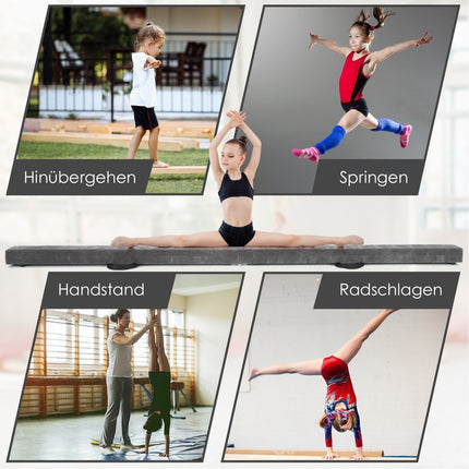 Foldable Gymnastics Balance Beam, 210cm, Suede-Like Surface