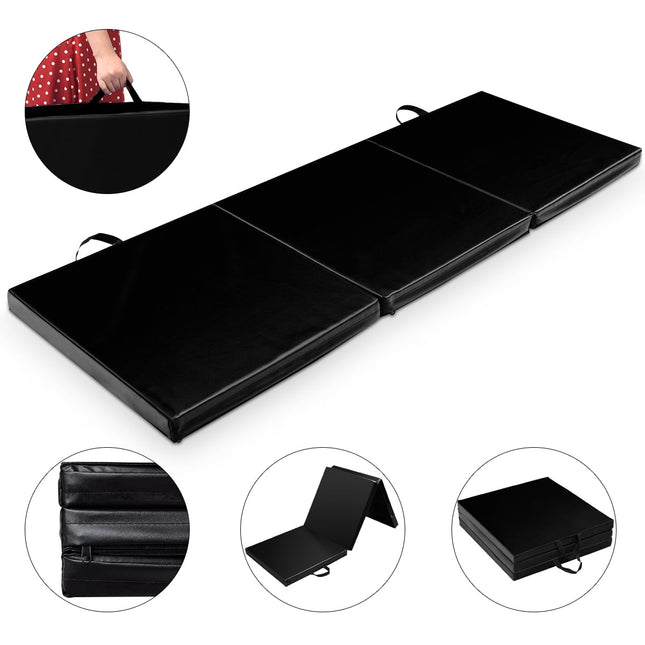 Foldable Gymnastics Mat, 183x61x5cm, Portable & Easy to Clean
