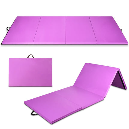 Foldable Gymnastics Mat, 240x116x5 cm, Purple