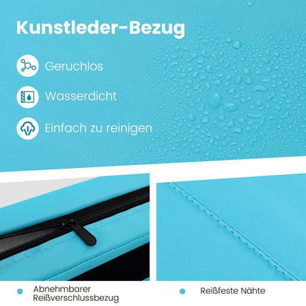 Foldable Gymnastics Mat, 300x117x5 cm, Light Blue