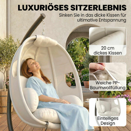 Foldable Hanging Chair with Stand, Adjustable, 120kg Capacity