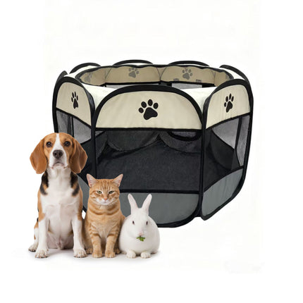 Foldable Indoor & Outdoor Pet Playpen, Weather-Resistant