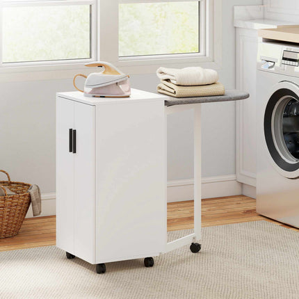 Foldable Ironing Board Cabinet with Heat-Resistant Surface