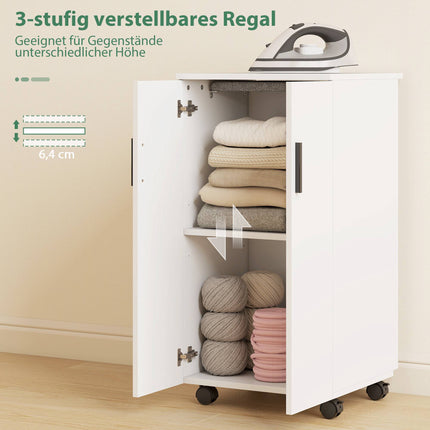 Foldable Ironing Board Cabinet with Heat-Resistant Surface