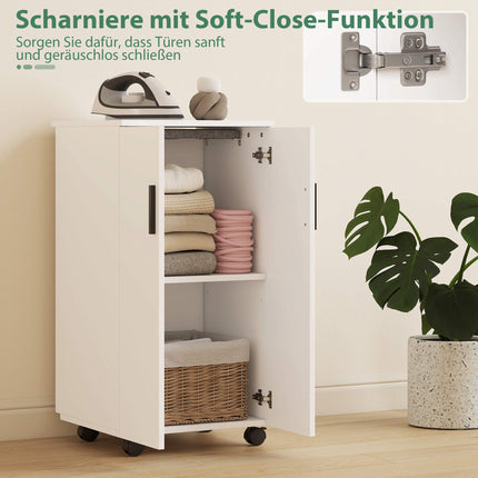 Foldable Ironing Board Cabinet with Heat-Resistant Surface
