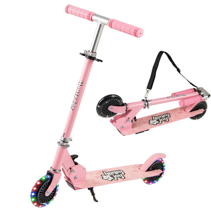Foldable Kids Scooter with LED Wheels, Adjustable Handlebar