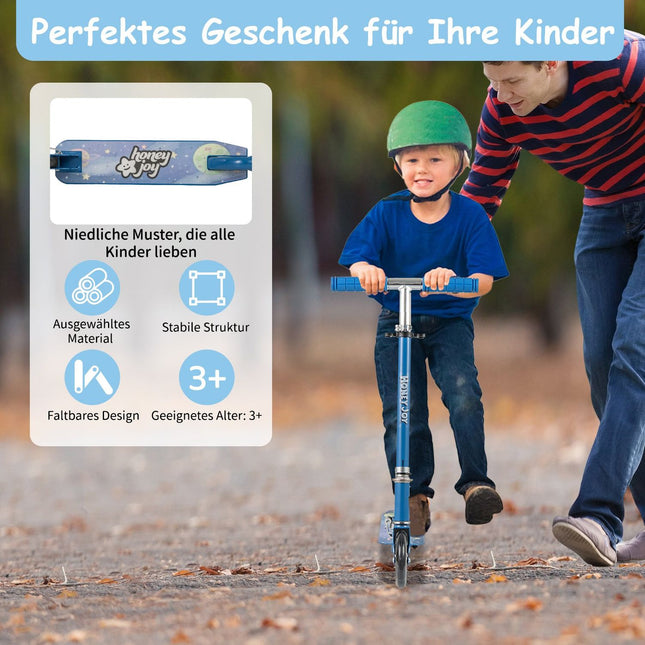 Foldable Kids Scooter with LED Wheels and Adjustable Handlebar