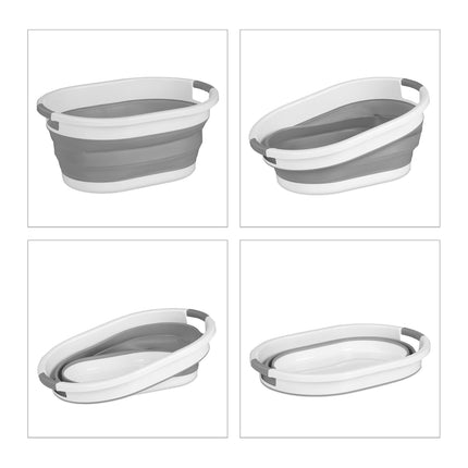 Foldable Laundry Basket with Handles, 24L Capacity