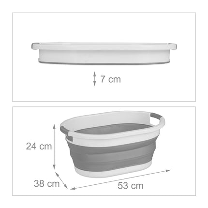Foldable Laundry Basket with Handles, 24L Capacity