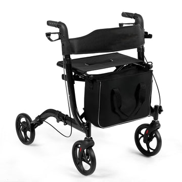 Foldable Lightweight Aluminium Rollator, Adjustable Height