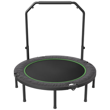 Foldable Mini Trampoline, 52 Inch, 450 lb, Adjustable Handle