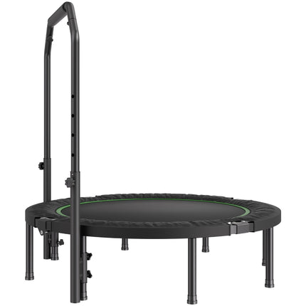 Foldable Mini Trampoline, 52 Inch, 450 lb, Adjustable Handle