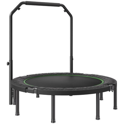 Foldable Mini Trampoline, 52 Inch, 450 lb, Adjustable Handle
