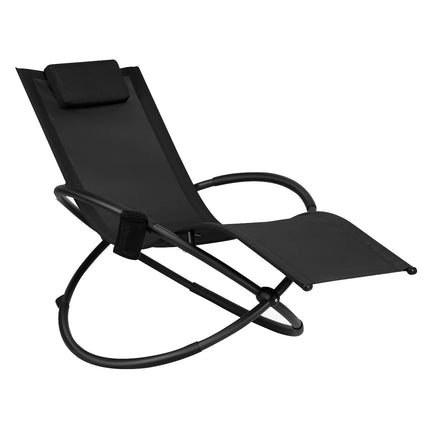 Foldable Outdoor Rocking Recliner, Cup Holder, 180 kg