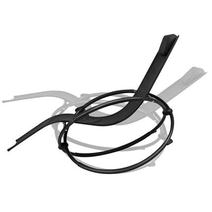 Foldable Outdoor Rocking Recliner, Cup Holder, 180 kg