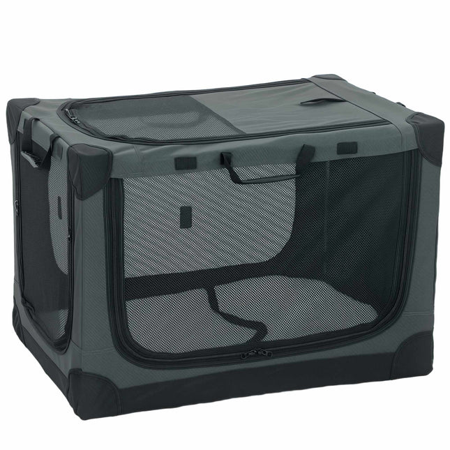 Foldable Pet Carrier, 600D Fabric, 76x54x54 cm, Green