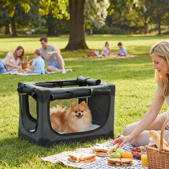 Foldable Pet Carrier, 600D Oxford, 60x42x43 cm