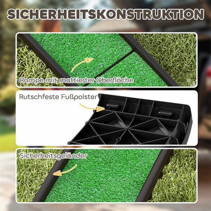 Foldable Pet Ramp for Cars, 155 cm, Non-Slip Surface