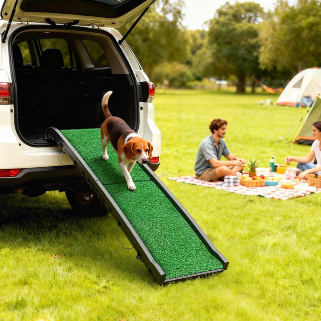 Foldable Pet Ramp for Cars, 155 cm, Non-Slip Surface