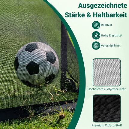 Foldable Pop-Up Soccer Goal with Target Wall, Black