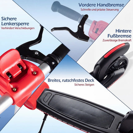 Foldable Scooter with LED Wheels & Adjustable Handlebar