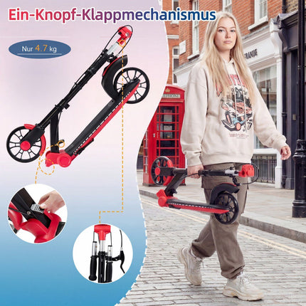 Foldable Scooter with LED Wheels & Adjustable Handlebar