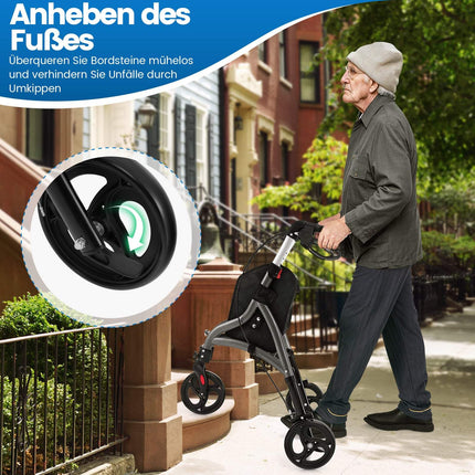 Foldable Senior Walker – Lightweight Aluminum, 20cm Wheels