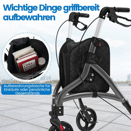 Foldable Senior Walker – Lightweight Aluminum, 20cm Wheels