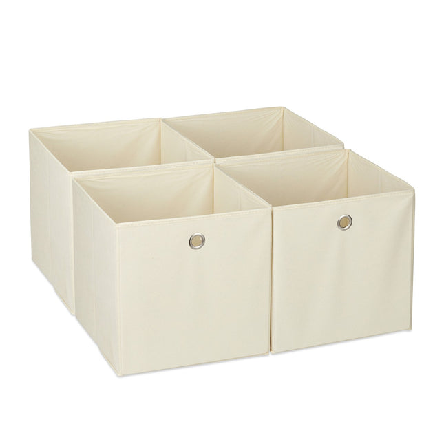 Foldable Shelf Storage Baskets, Set of 4, Fabric Organizers