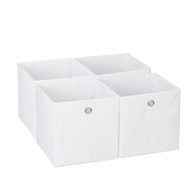 Foldable Shelf Storage Baskets, Set of 4, Fabric Organizers