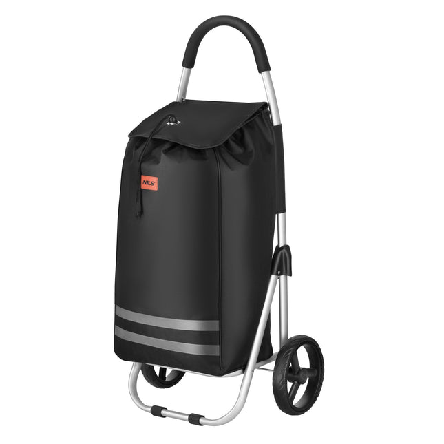 Foldable Shopping Trolley 45L Black, Thermal Interior