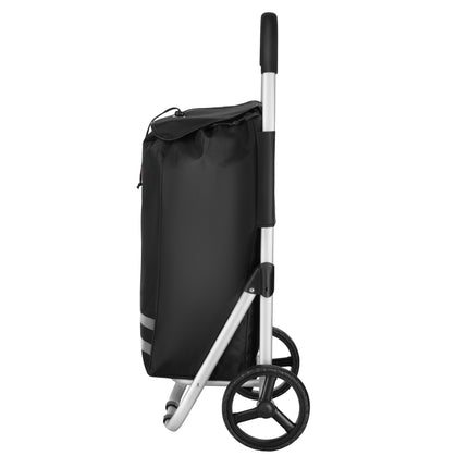 Foldable Shopping Trolley 45L Black, Thermal Interior