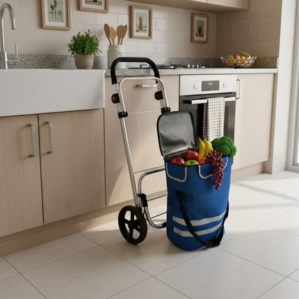 Foldable Shopping Trolley, 45L, Cooler Bag, 35kg Capacity