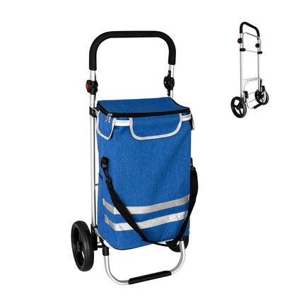 Foldable Shopping Trolley, 45L, Cooler Bag, 35kg Capacity