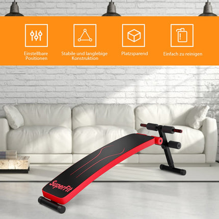 Foldable Sit-Up Bench, Adjustable, 200kg Capacity