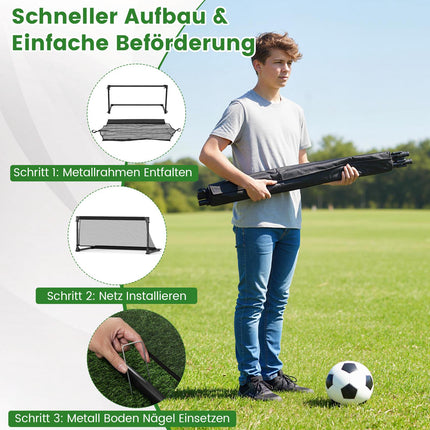 Foldable Soccer Goal 100x50x47cm Metal Frame, PE Net