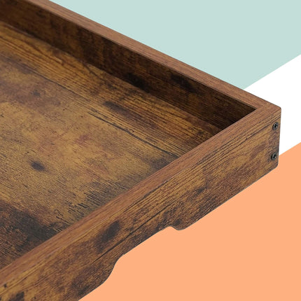 Foldable Sofa Side Table – Removable Tray, Industrial