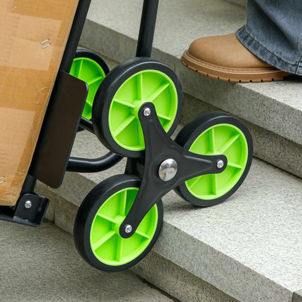 Foldable Stair Climbing Hand Truck, Steel Frame, 120kg Capacity