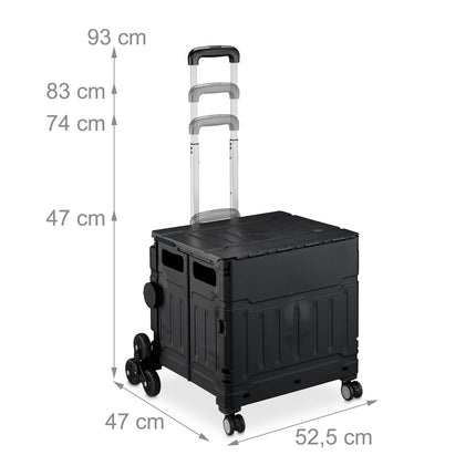 Foldable Stair-Climbing Shopping Cart with Telescopic Handle